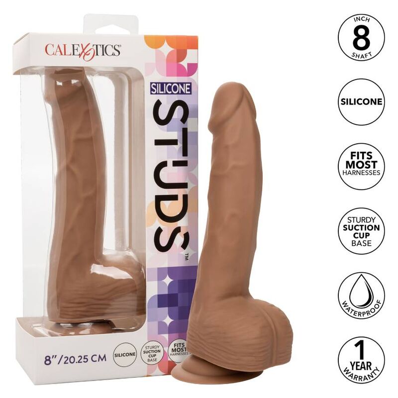 DILDO IN SILICONE CALIFORNIA EXOTICS - 20,32 CM MARRONE