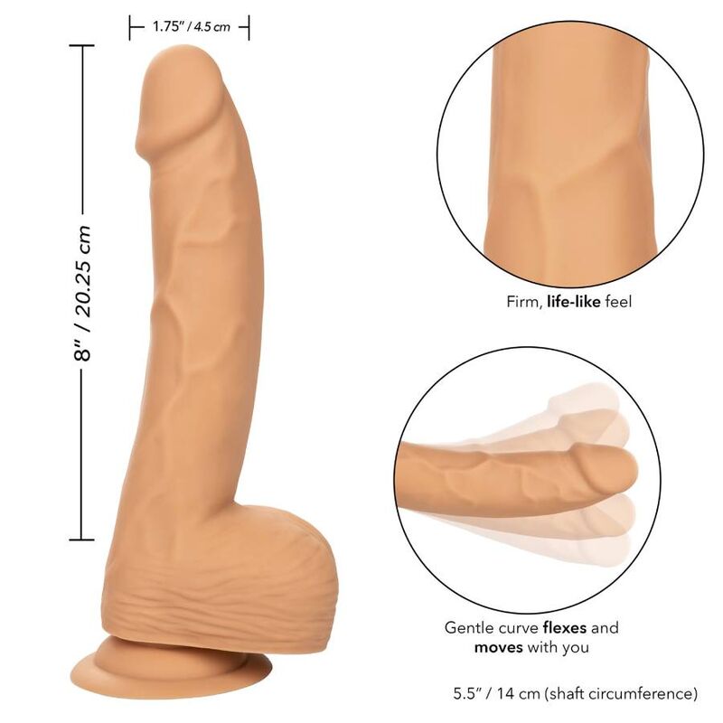 DILDO IN SILICONE CALIFORNIA EXOTICS - 20,32 CM COLOR CARNE