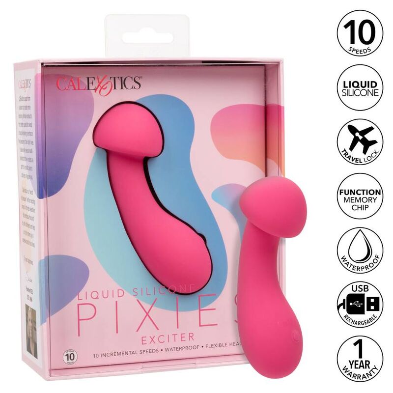 MASSAGGIATORE 10 FUNZIONI CALIFORNIA EXOTICS PIXIES EXCITER ROSA