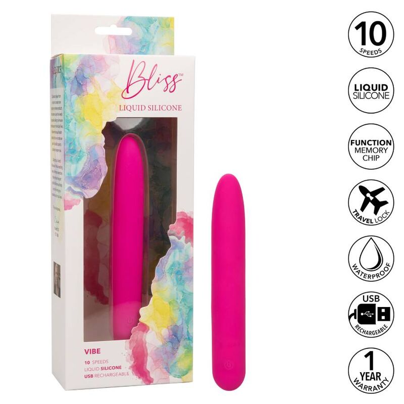 VIBRATORE SILICONE 10 VELOCITA CALIFORNIA EXOTICS BLISS VIBE ROSA