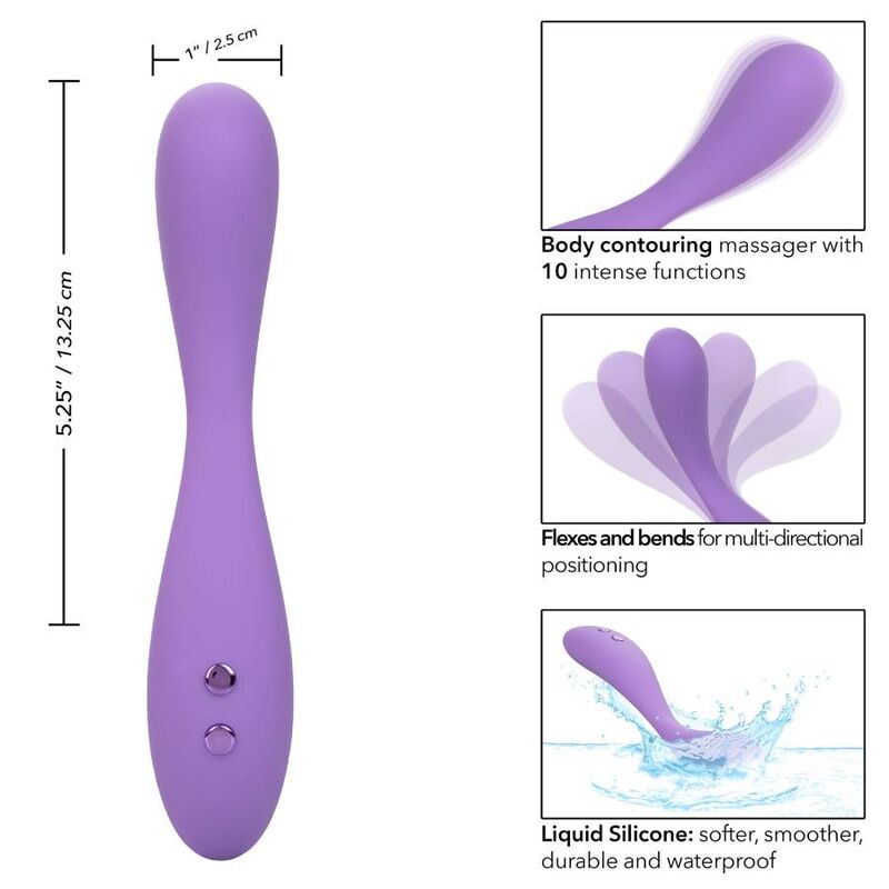 VIBRATORE 10 FUNZIONI CALIFORNIA EXOTICS CONTOUR DEMI VIOLA