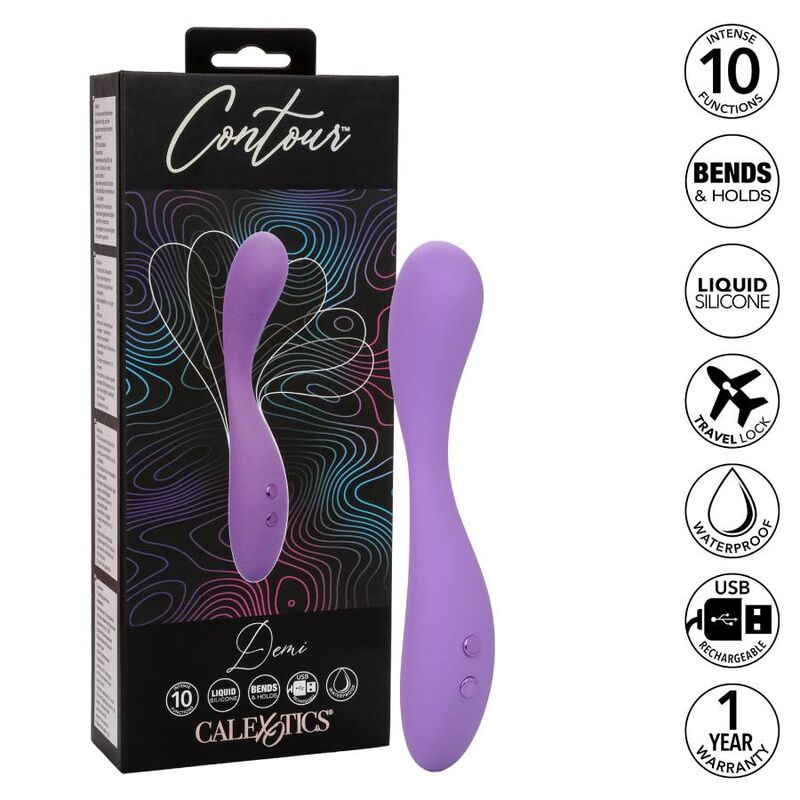VIBRATORE 10 FUNZIONI CALIFORNIA EXOTICS CONTOUR DEMI VIOLA