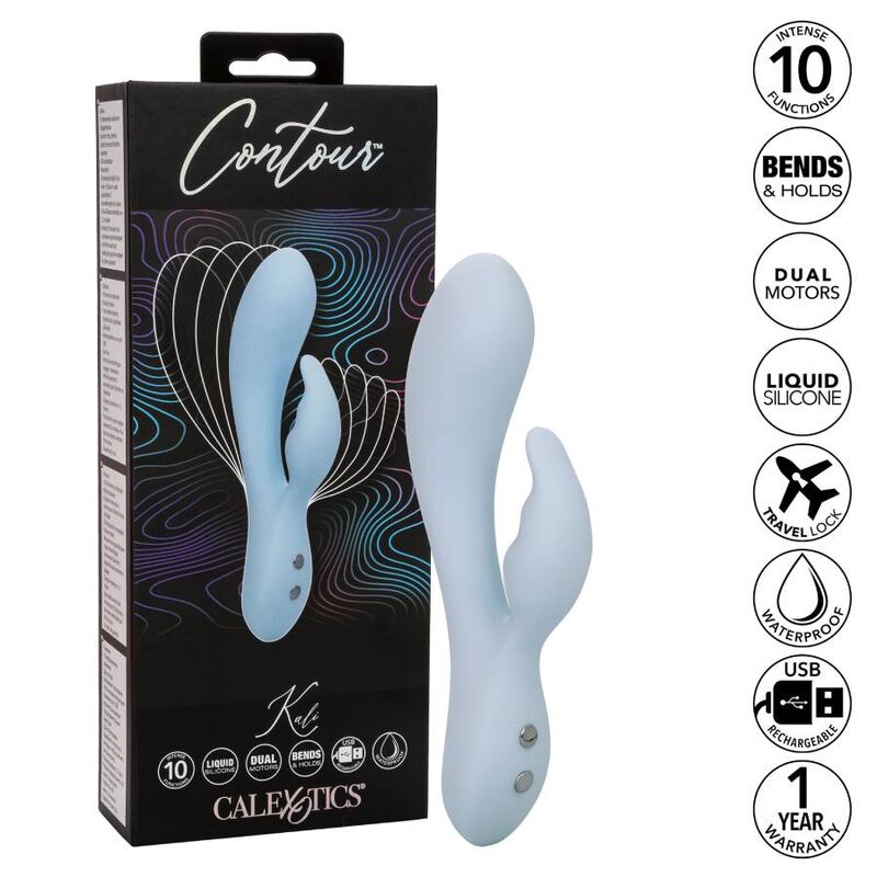 MASSAGGIATORE DOPPIO CALIFORNIA EXOTICS CONTOUR KALI BLU