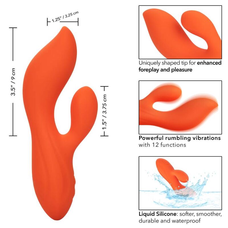 CALIFORNIA EXOTICS STELLA DUAL TEASER ARANCIONE