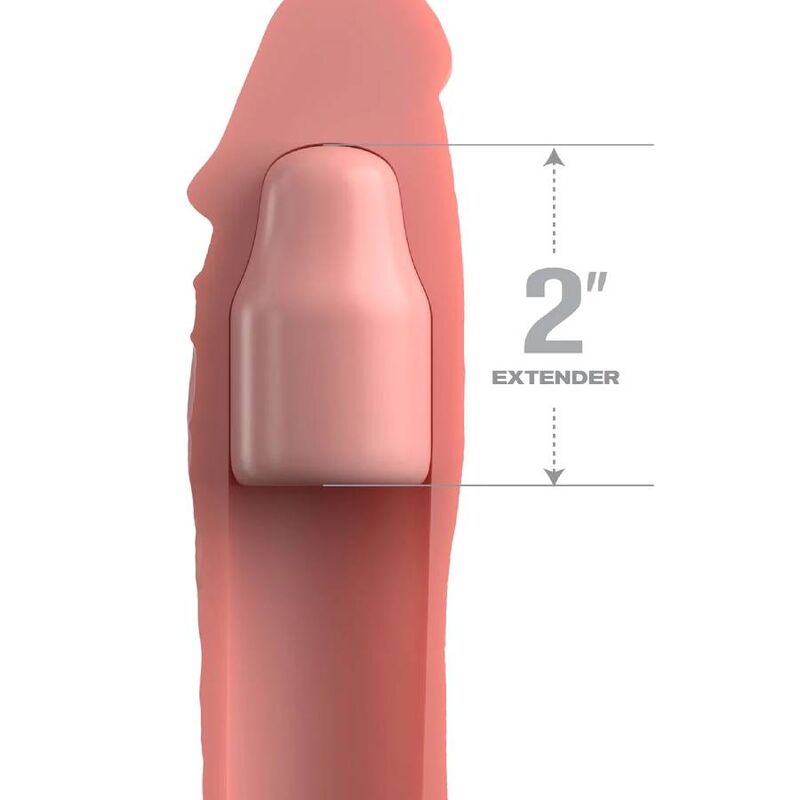 MANICOTTO ESTENSORE PENE CON CINTURINO PIPEDREAMS - 15,24 CM COLOR CARNE