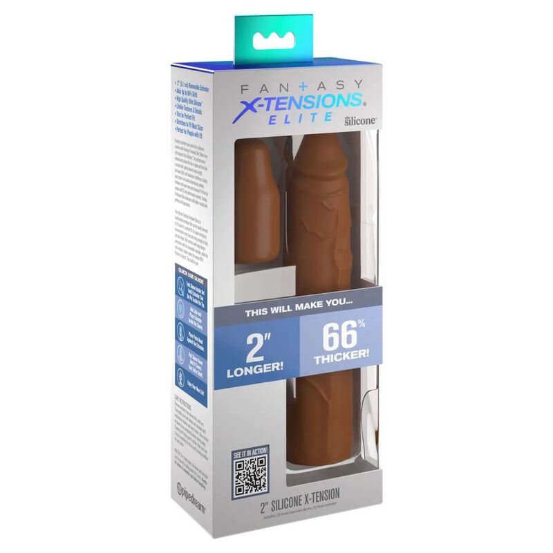 MANICOTTO ESTENSORE PENE PIPEDREAMS 20,32 CM + 5,00 CM - COLORE CARAMELLO