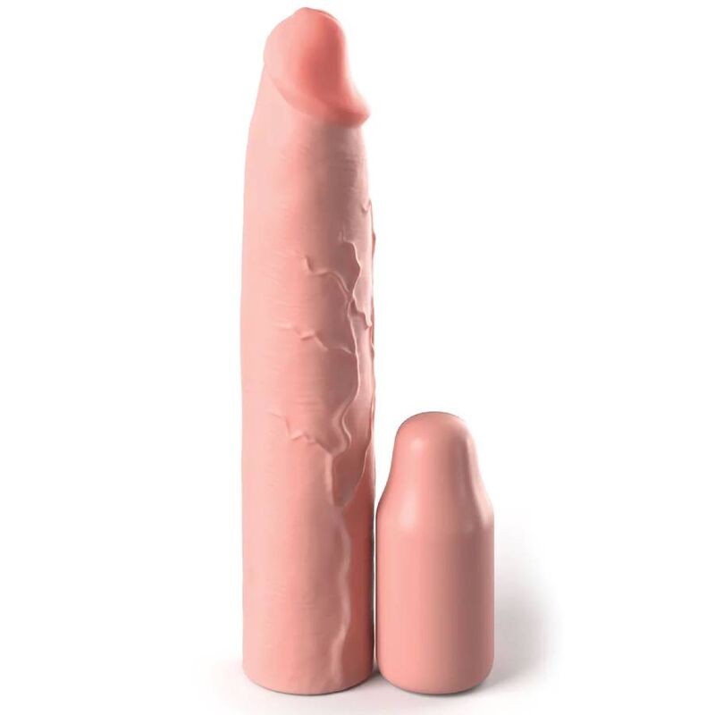 MANICOTTO ESTENSORE VIBRANTE PIPEDREAMS MANICOTTO 22,86 CM + 7,62 CM - COLOR CARNE