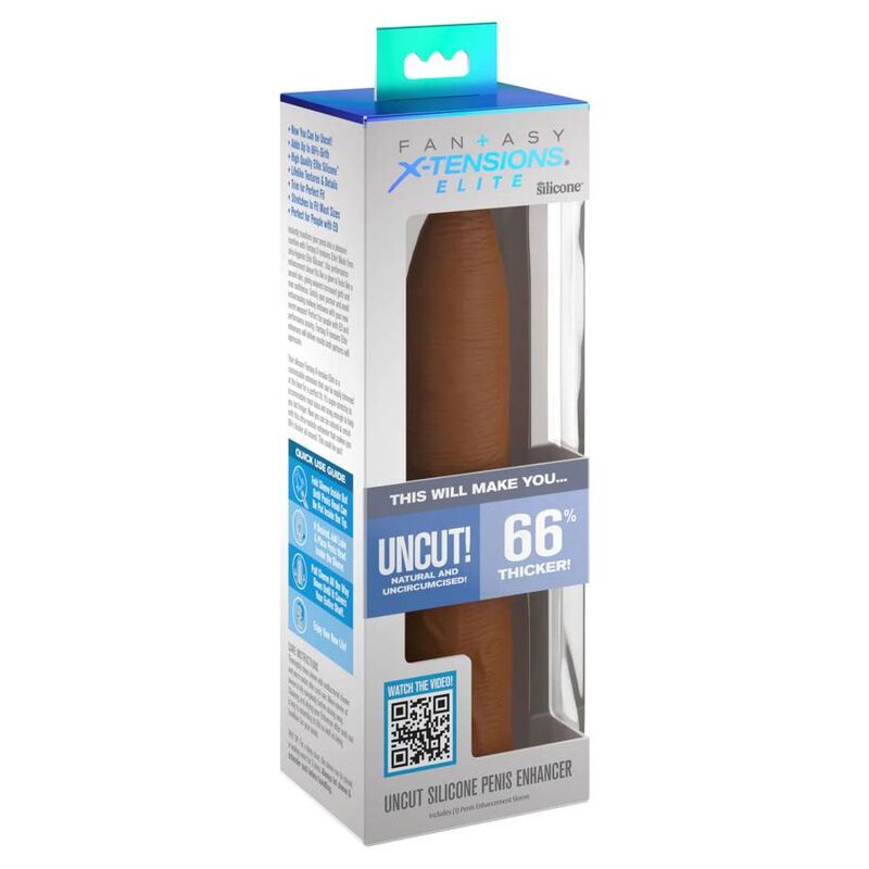MANICOTTO ESTENSORE PER PENE PIPEDREAMS 17,78 CM - COLORE CARAMELLO
