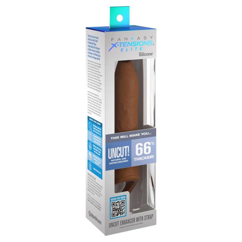 PIPEDREAMS MANICA UNCUT 17,78 CM W CINTURINO CARAMELLO