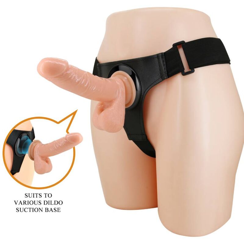 PRETTY LOVE - HARNESS SLIP HARNESS UNIVERSALE CON DILDO TOM 20 CM NATURALE