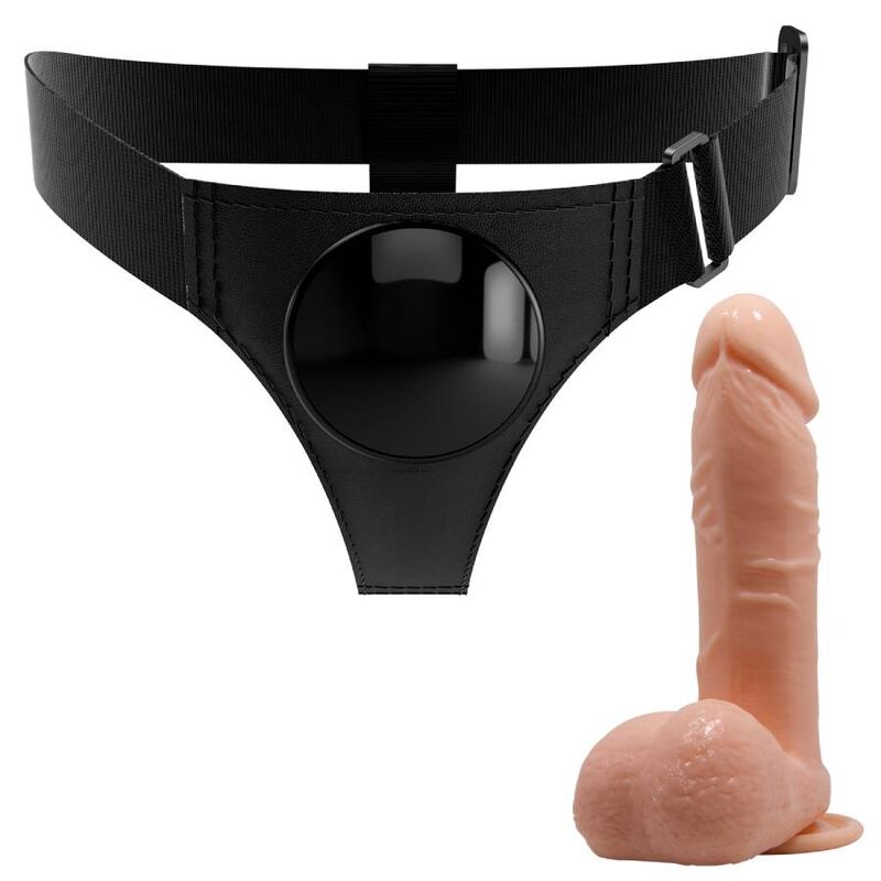 PRETTY LOVE - HARNESS SLIP HARNESS UNIVERSALE CON DILDO TOM 20 CM NATURALE