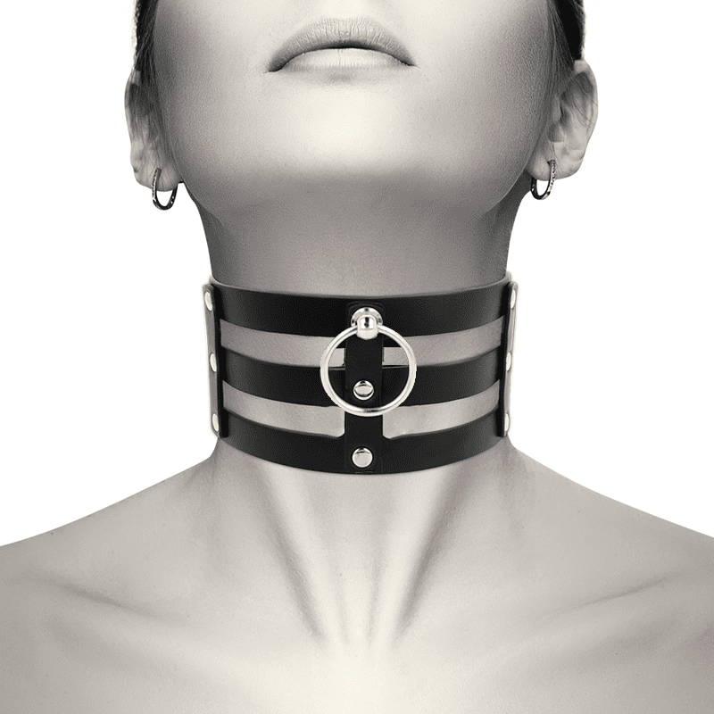 COQUETTE CHIC DESIRE CHOKER ARTIGIANALE IN PELLE VEGAN - FETISH