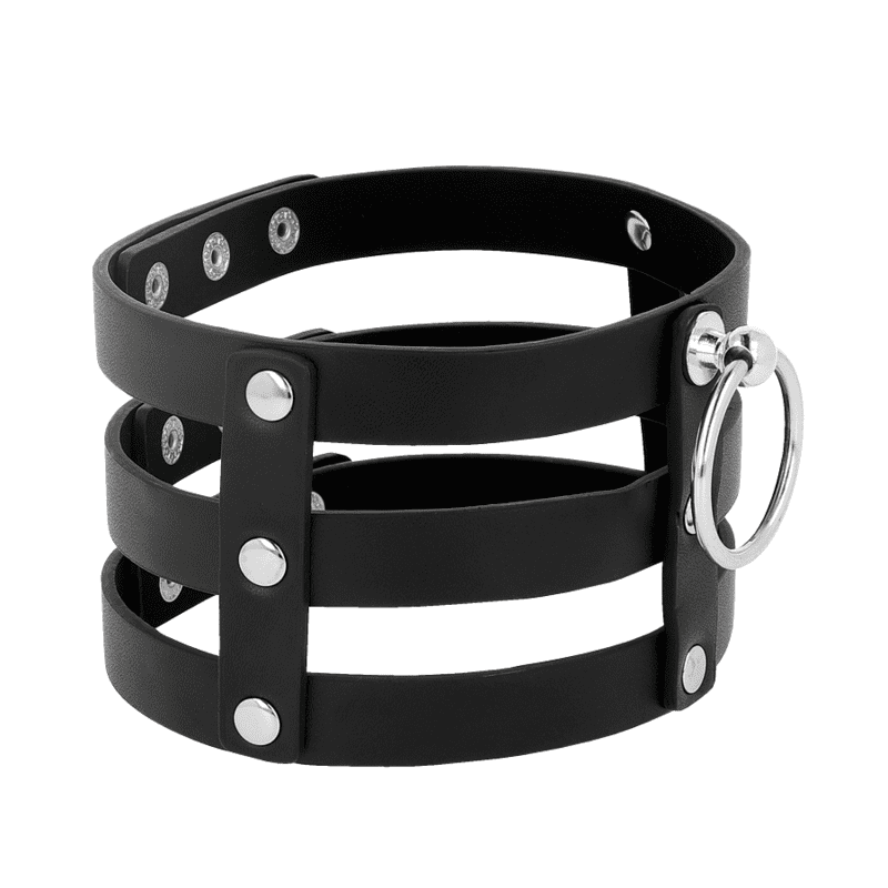 COQUETTE CHIC DESIRE CHOKER ARTIGIANALE IN PELLE VEGAN - FETISH