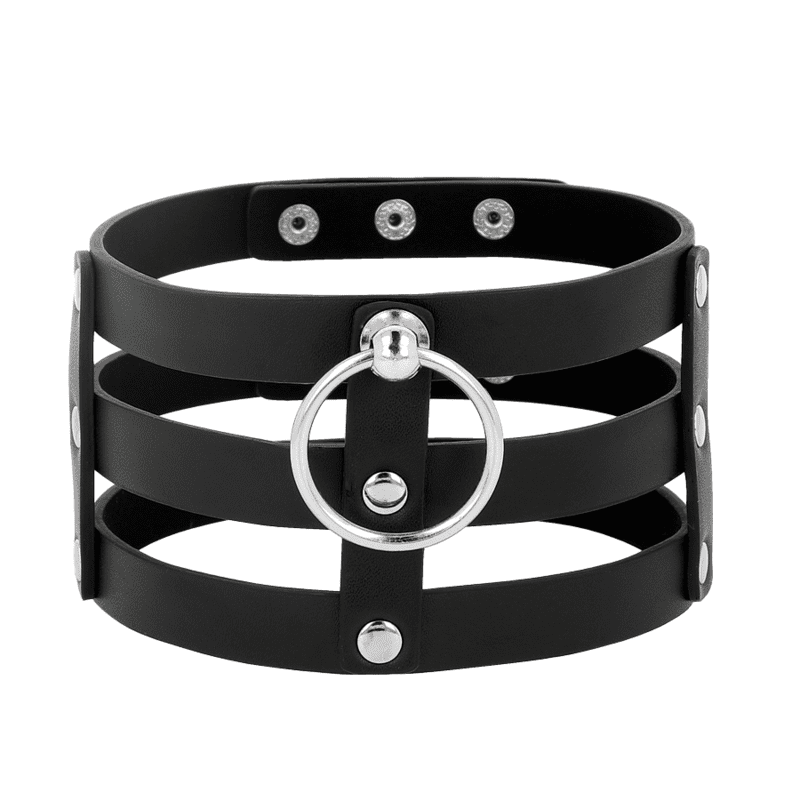 COQUETTE CHIC DESIRE CHOKER ARTIGIANALE IN PELLE VEGAN - FETISH