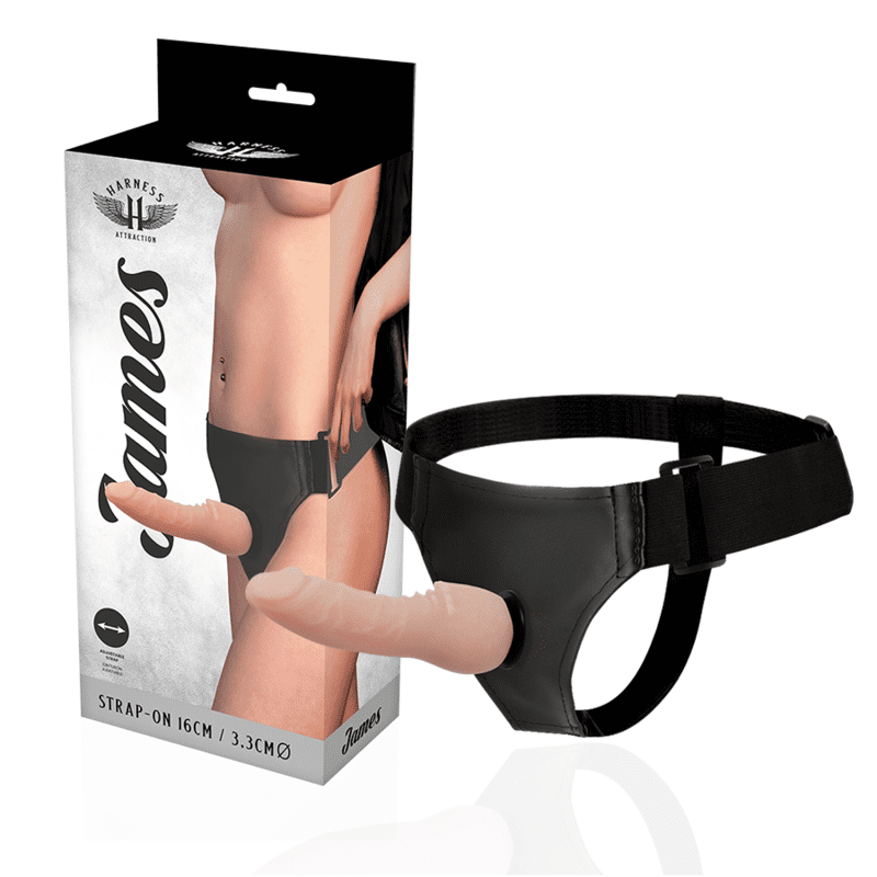 IMBRACATURA CON DILDO HARNESS ATTRACTION JAMES 16 X 3.3CM