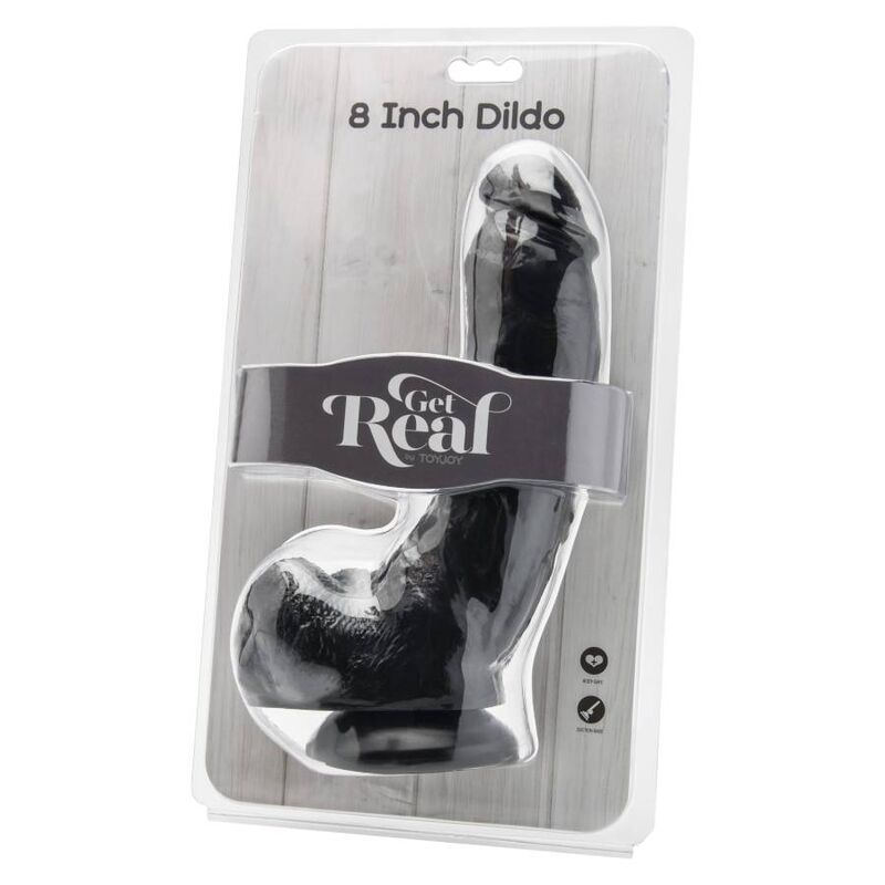 GET REAL - DILDO 20,5 CM CON PALLINE NERE