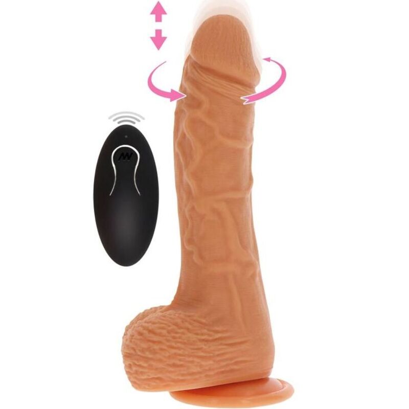 DIVENTA REALE - PELLE DILDO VIBRANTE ROTANTE UPDOWN