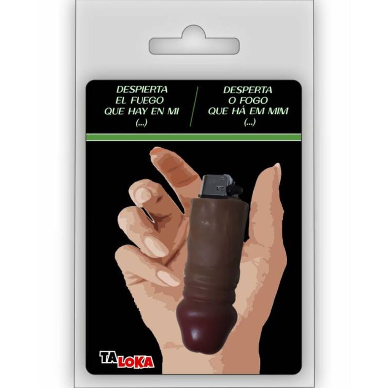 TALOKA - FANTASTICO ACCENDINO A FORMA DI PENE COLOR MULATTO 100% RICARICABILE /es/pt/en/