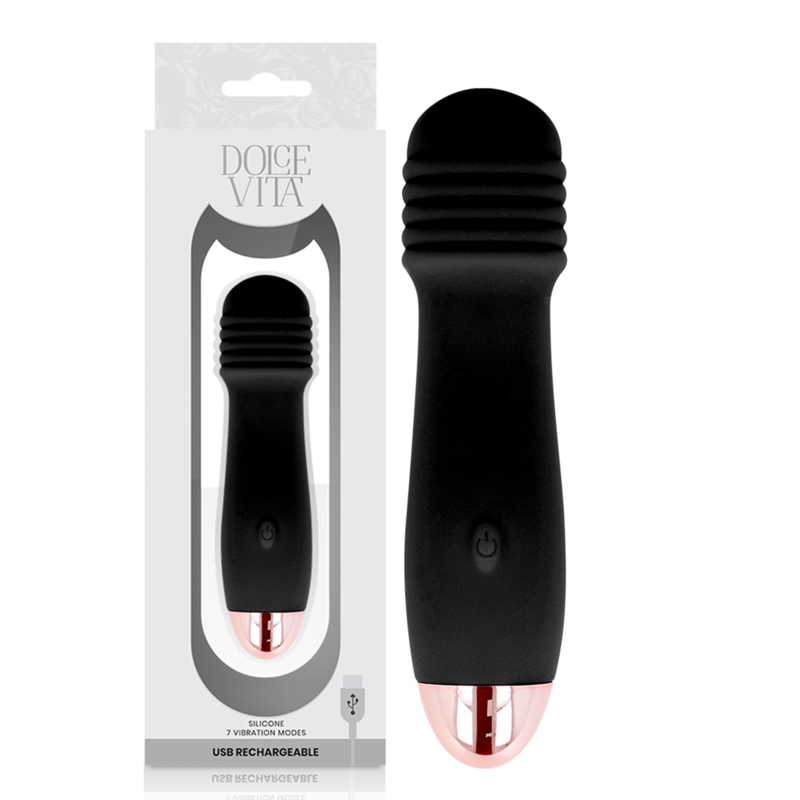 VIBRATORE RICARICABILE 7 VELOCITÀ DOLCE VITA - NERO