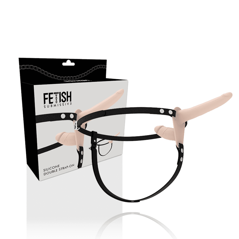 IMBRACATURA PER DOPPIA PENETRAZIONE FETISH SUBMISSIVE COLOR CARNE