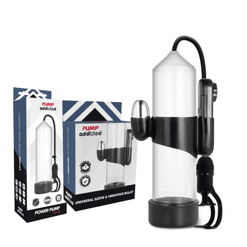 PUMP ADDICTED RX5 VIBRATORE TRASPARENTE