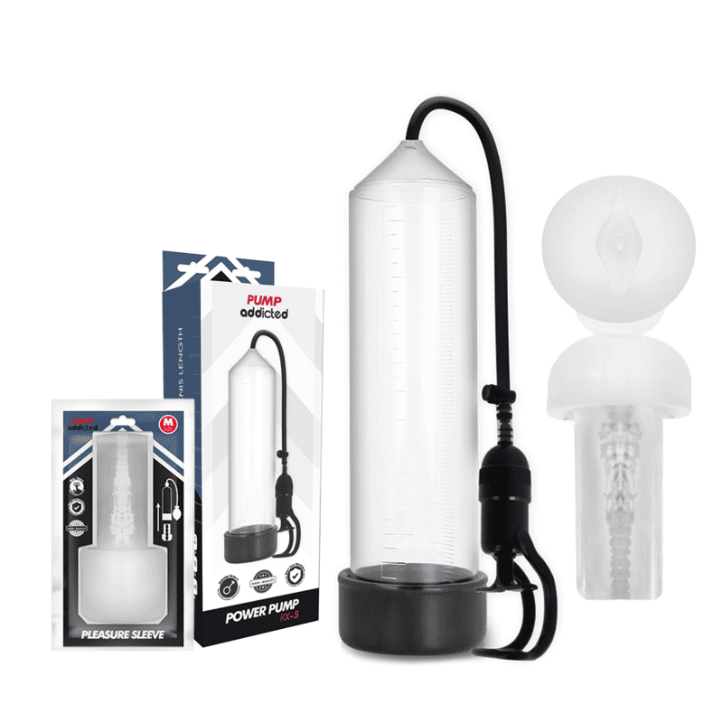 POMPA ADDICTED RX5 TRASPARENTE CON MASTURBATORE