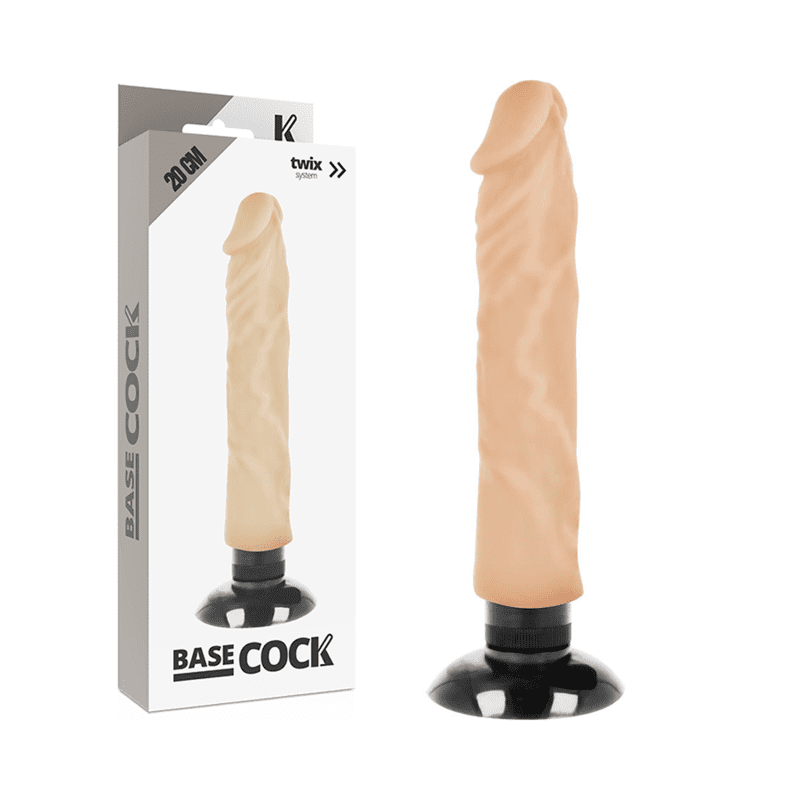 BASECOCK REALISTIC VIBRATORE 2-1 CARNE 20CM