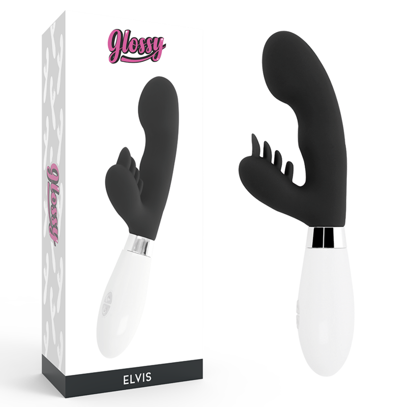MASSAGGIATORE GLOSSY ELVIS RABBIT NERO