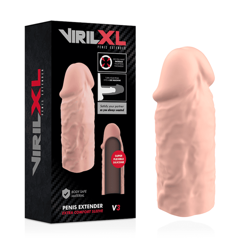 ESTENSORE FALLICO IN SILICONE VIRILXL EXTENSION - NATURALE