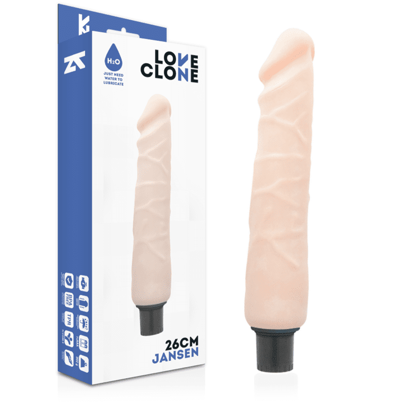 VIBRATORE AUTO LUBRIVAGINANTE LOVECLONE JANSEN 26CM