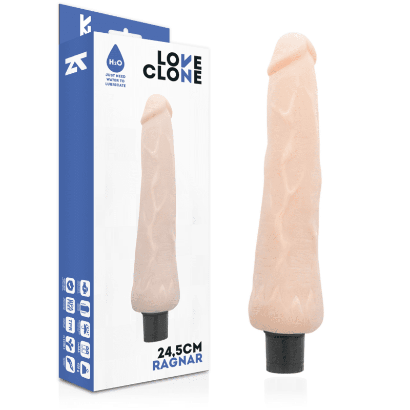 VIBRATORE AUTO LUBRIVAGINANTE LOVECLONE RAGNAR 24,5 CM