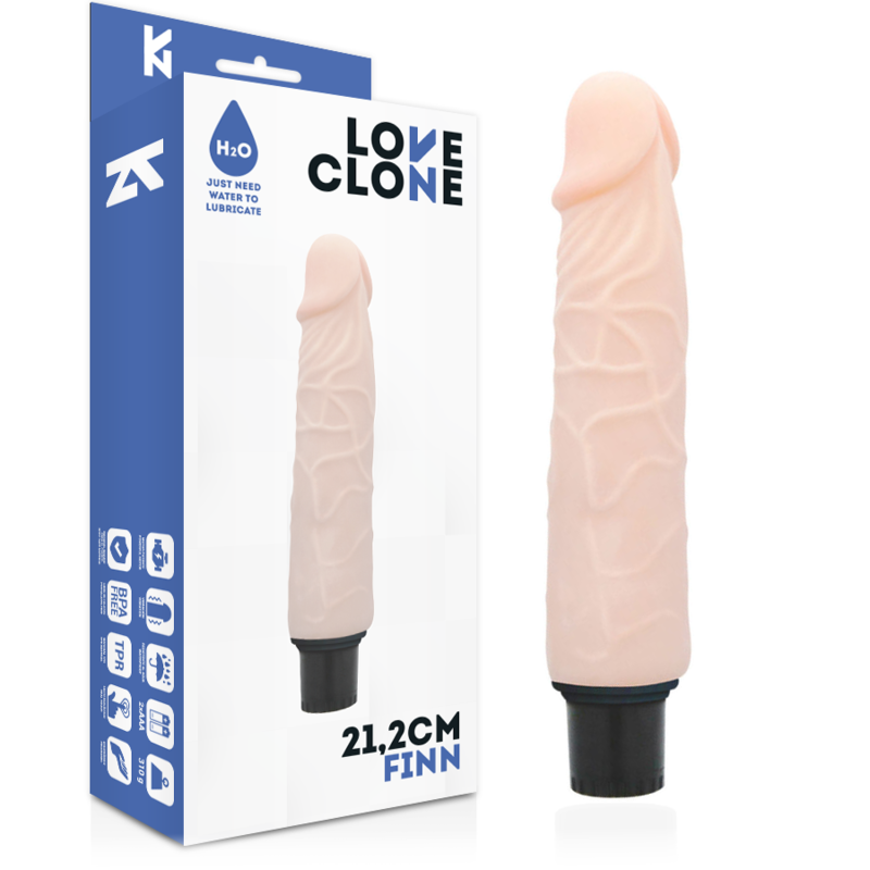 VIBRATORE LOVECLONE FINN AUTO LUBRIVAGINAZIONE 21,2 CM
