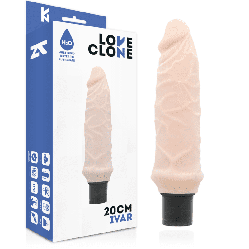 VIBRATORE AUTOLUBRIVAGINANTE LOVECLONE IVAR 20CM