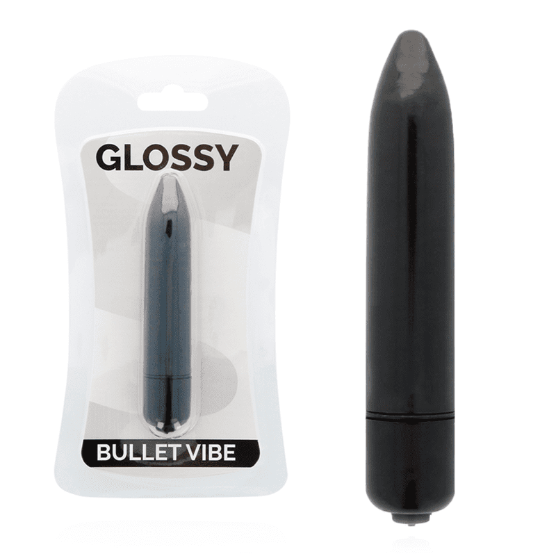 GLOSSY THIN VIBRATORE NERO