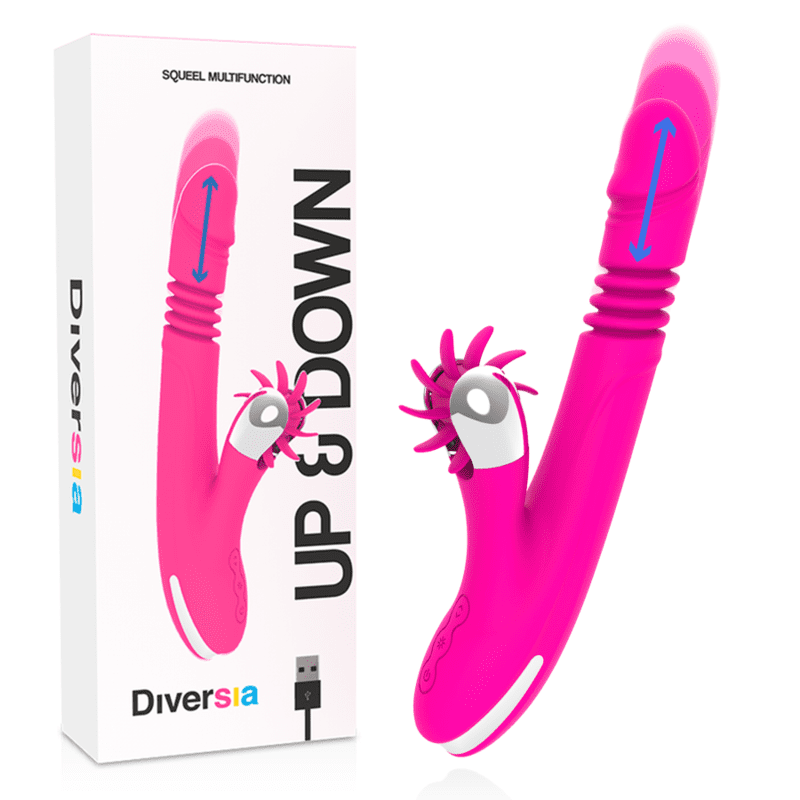 STIMOLATORE VIBRATORE SU E GIÙ - DIVERSIA - 24 CM