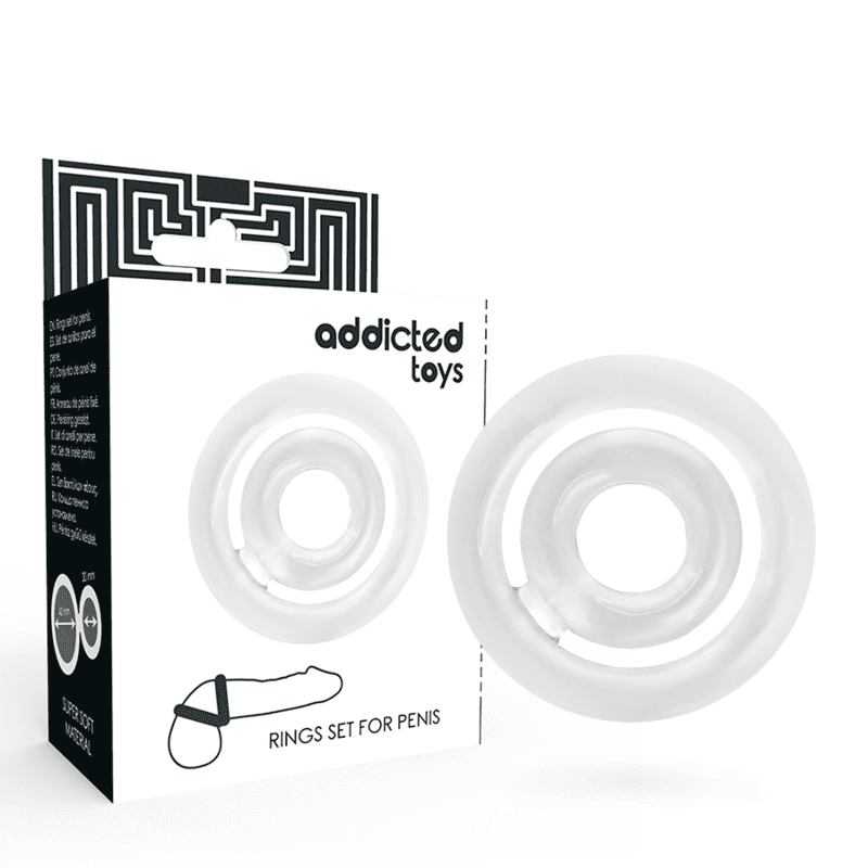 ANELLO PENE E TESTICOLI ADDICTED TOYS - TRASPARENTE