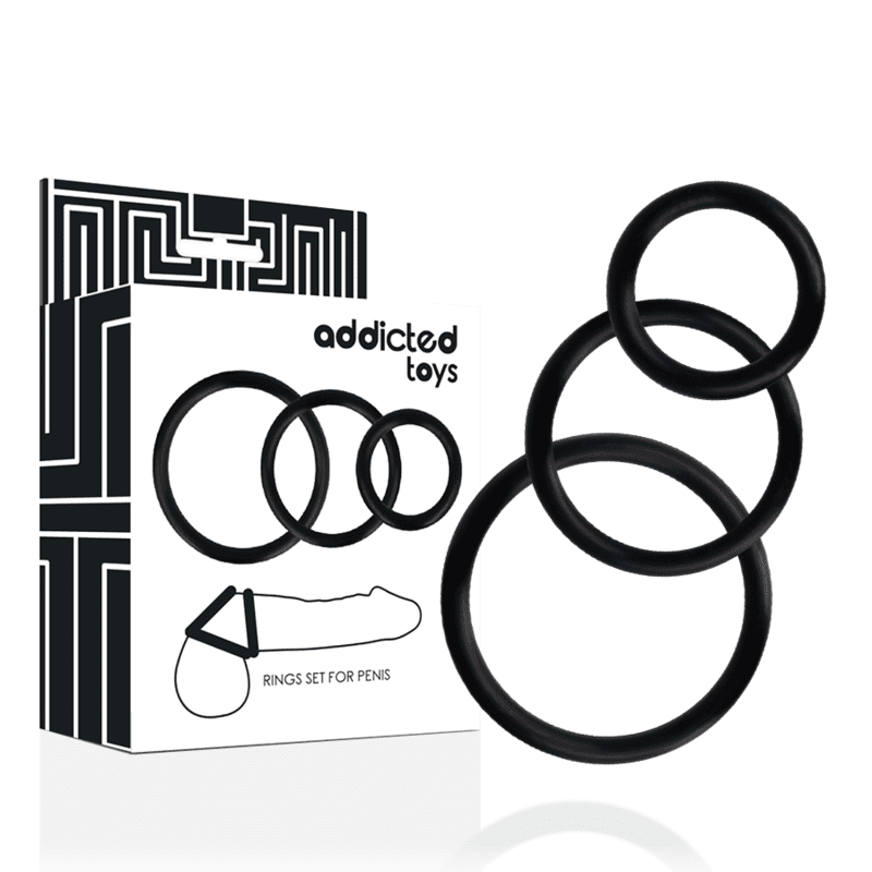SET ANELLI PENE ADDICTED TOYS - NERO