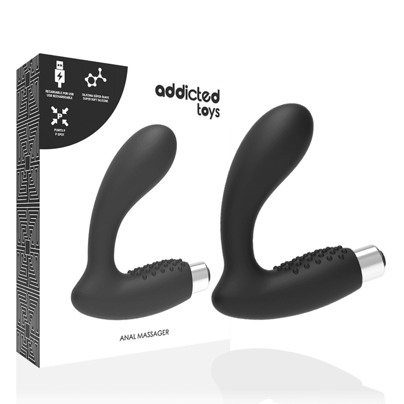 VIBRATORE PROTESICO RICARICABILE ADDICTED TOYS NERO