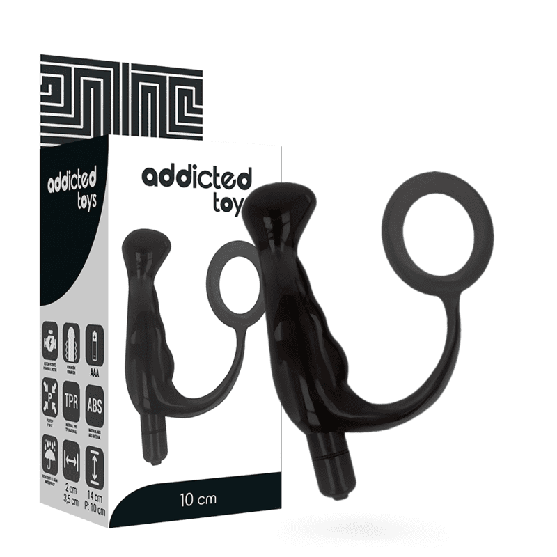 STIMOLATORE PROSTATICO ADDICTED - NERO 10 CM
