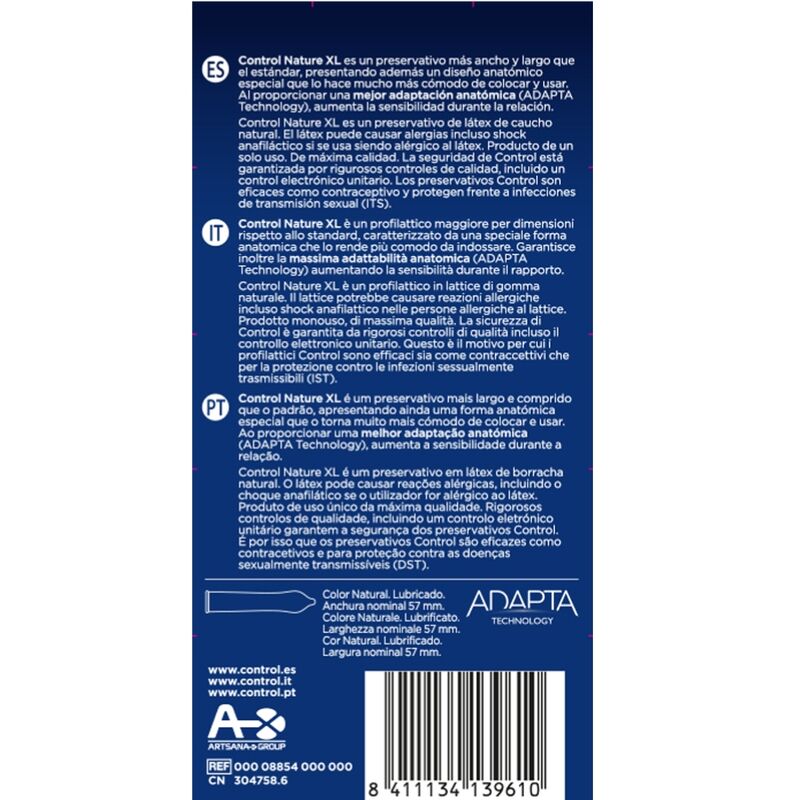 CONTROL ADAPTA  NATURE XL 12 UNID