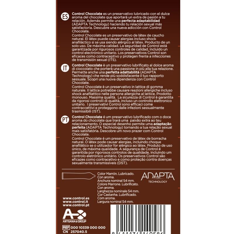 CONTROL CHOCOLATE 12 UNID