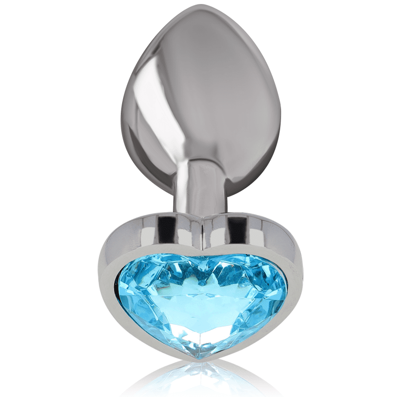 INTENSE - PLUG ANALE METALLO ALLUMINIO CUORE N BLU TAGLIA S