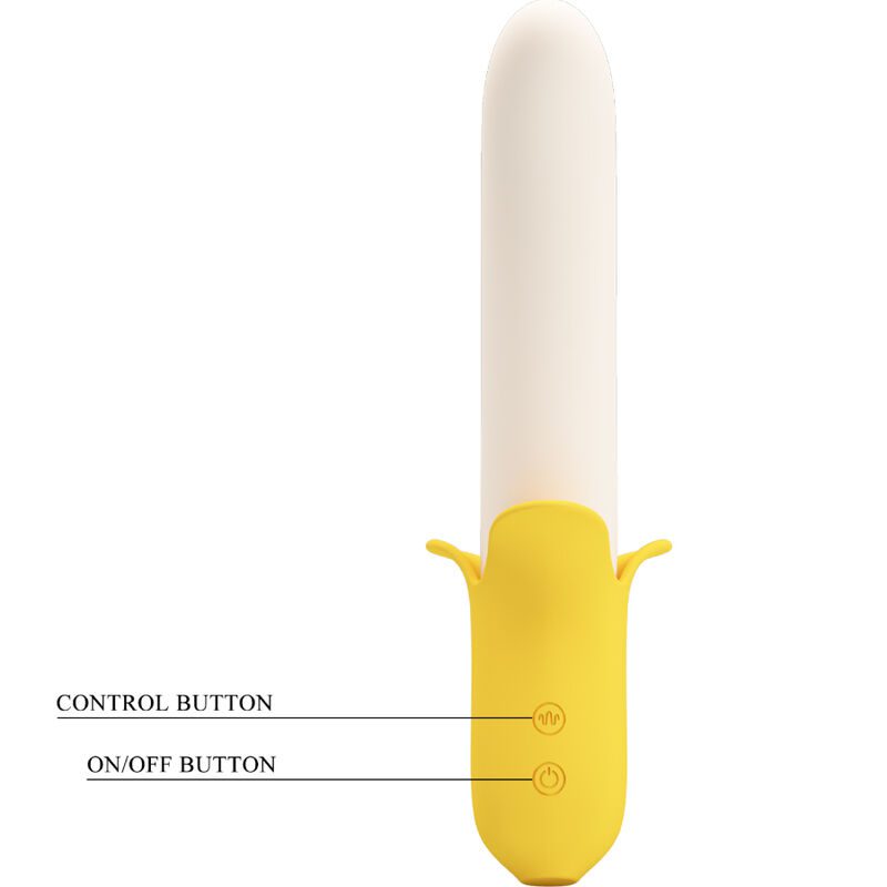 PRETTY LOVE - BANANA GEEK SUPER POWER 7 IMPOSTAZIONI DI VIBRAZIONE SU E GIÙ SILICONE NERO
