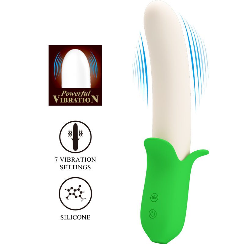 PRETTY LOVE - BANANA KNIGHT SUPER POWER 7 IMPOSTAZIONI DI VIBRAZIONE IN SILICONE