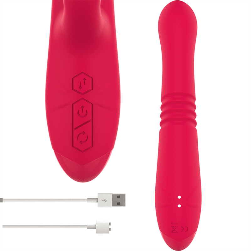 INTENSE - DUA VIBRATORE MULTIFUNCIÓN RICARICABILE UP  DOWN CON LENGUA ROJO