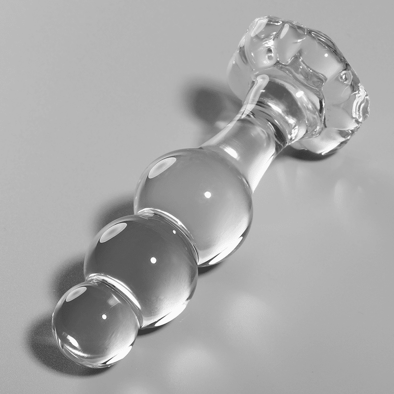 PLUG ANALE IN  VETRO - 10,7 X 3 CM - TRASPARENTE