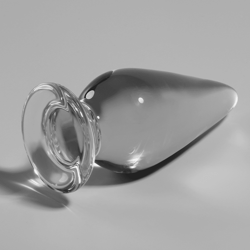PLUG ANALE VETRO - 11 X 5 CM -TRASPARENTE