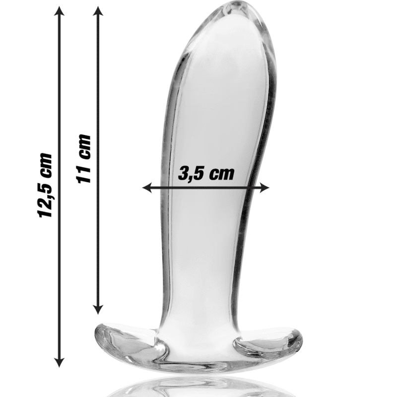 PLUG ANALE IN VETRO 12,5 X 3,5 CM -TRASPARENTE