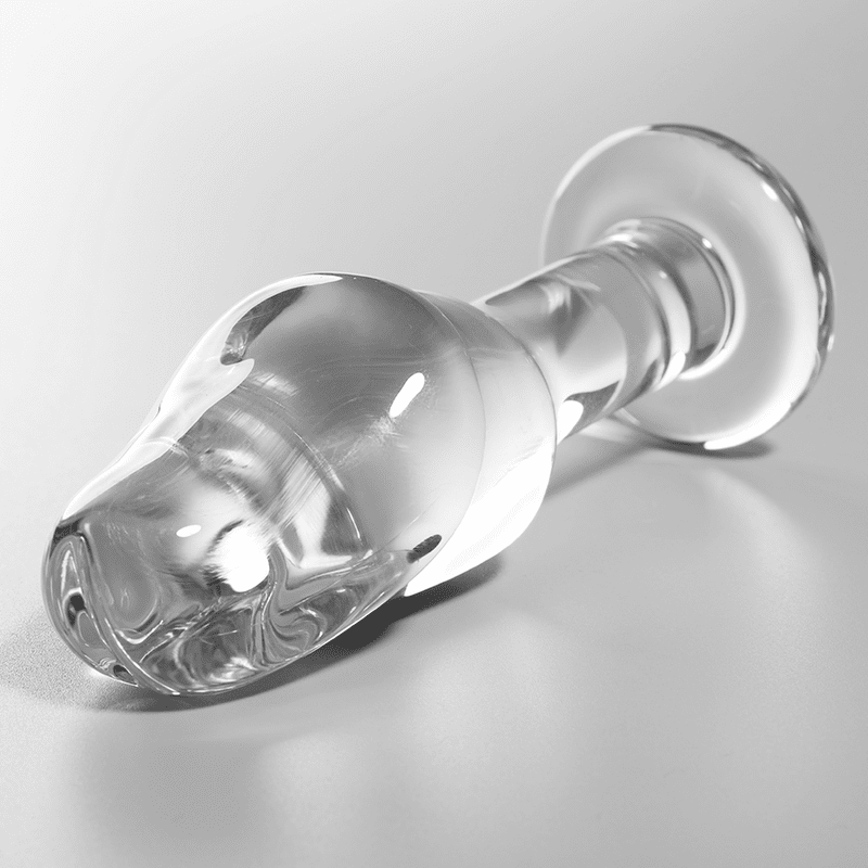 PLUG ANALE VETRO - 12,5 X 4 CM - TRASPARENTE