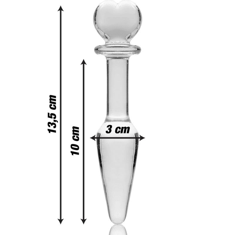 PLUG ANALE IN VETRO - 13,5 X 3 CM TRASPARENTE